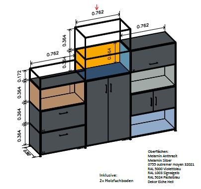 Bosse Schrank oder Raumteiler  Ausstellungsstück