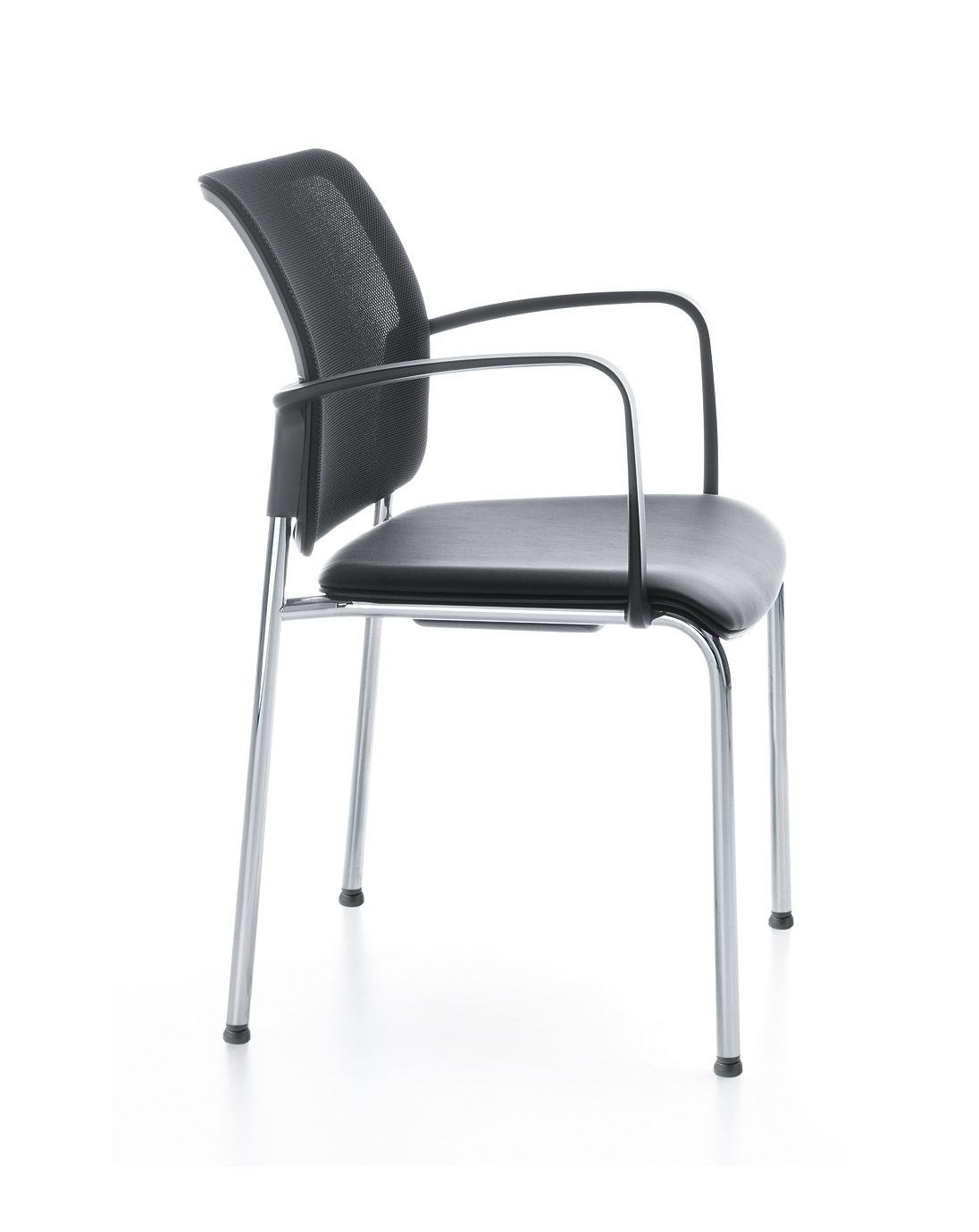 Profim Bit Konferenzstuhl, 4-Fuß, Sitz gepolstert, Netzrücken