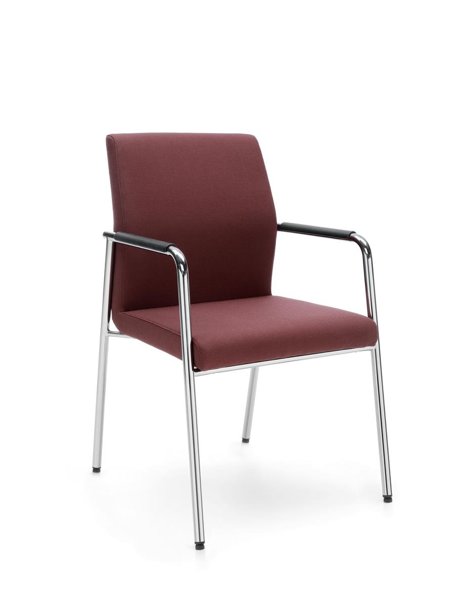 Profim Acos Pro Konferenzstuhl 4-Fuß mit Rollen, Armlehnen, nicht stapelbar