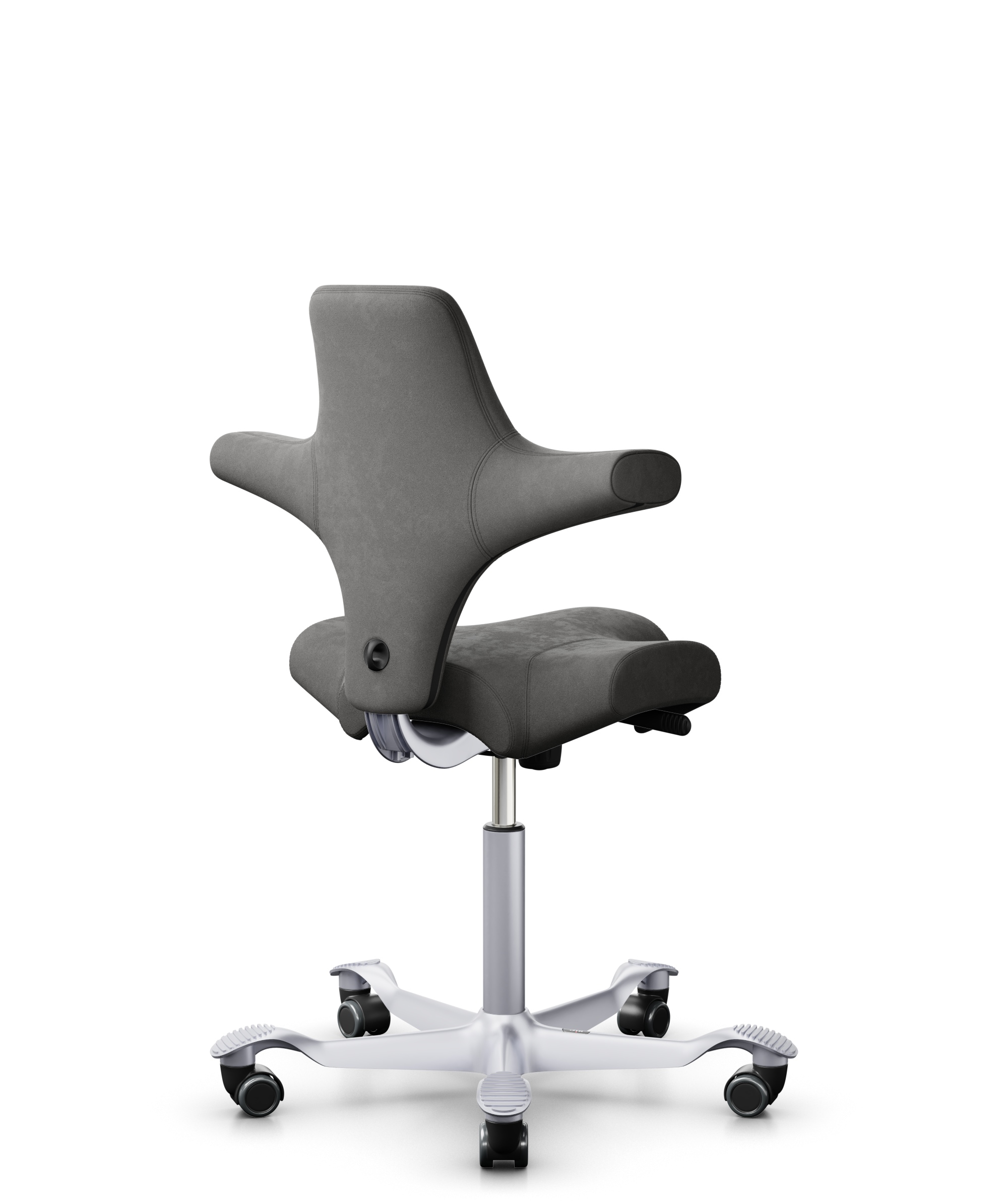 HAG Capisco 8106 Stoff Comfort+ Dunkelgrau Gestell Silber