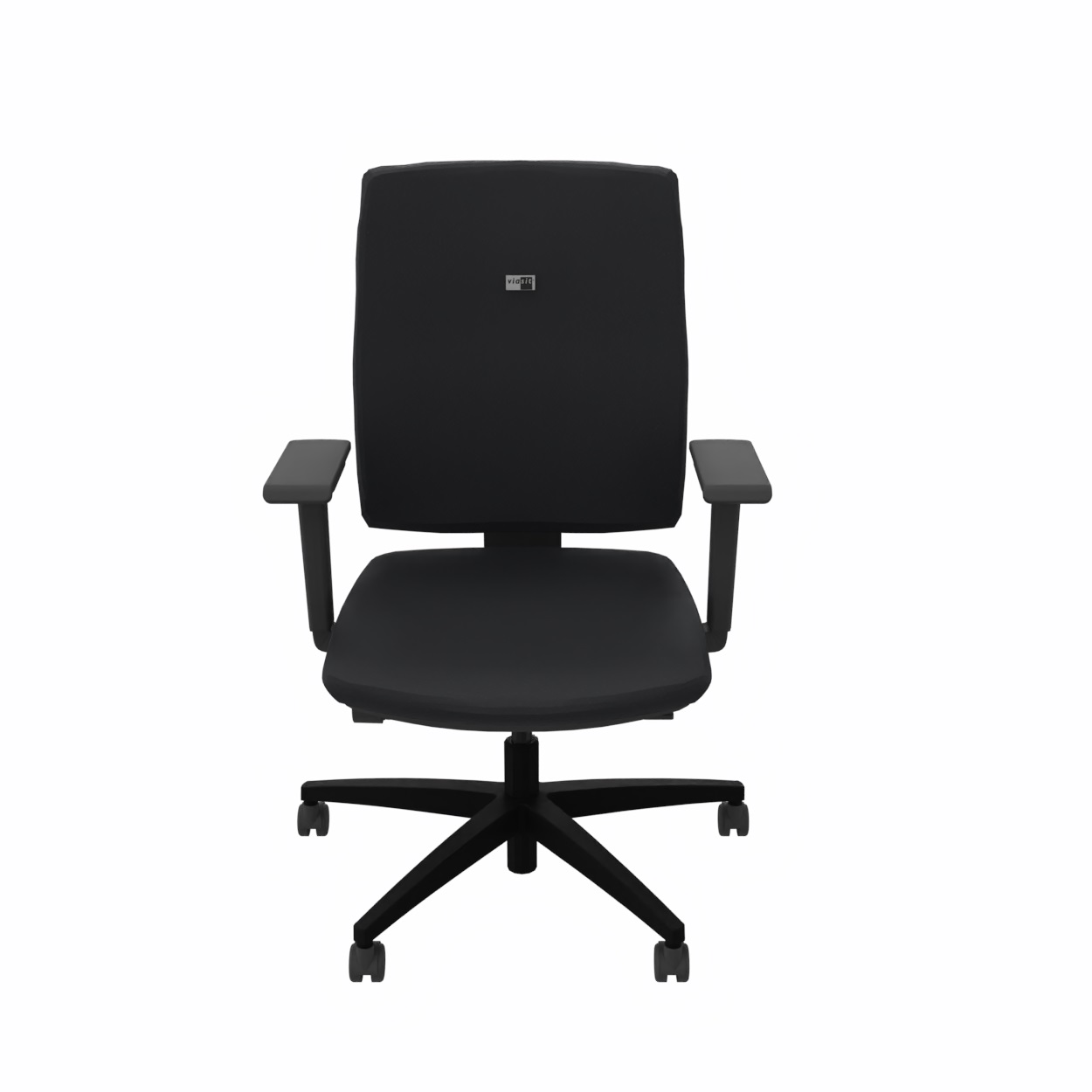 Viasit Linea Polsterrücken 52 cm in Schwarz mit 3D-Armlehnen