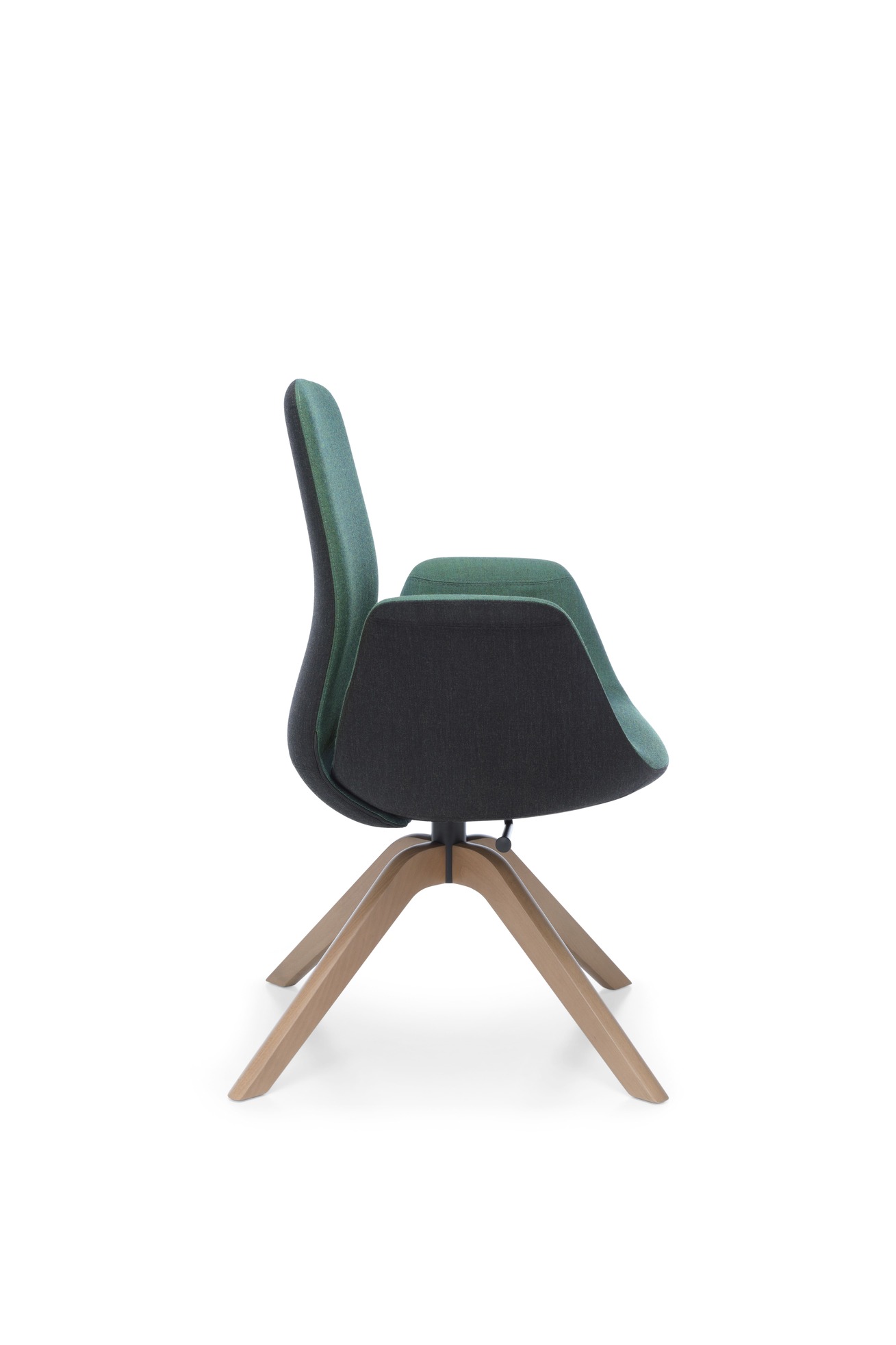 Profim Ellie Pro Bürosessel, niedrige Rückenlehne, Holzfüße