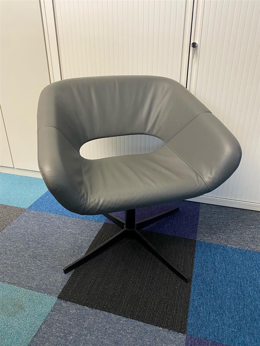 Züco Loungesessel Anthrazit Ausstellungsstück Leder