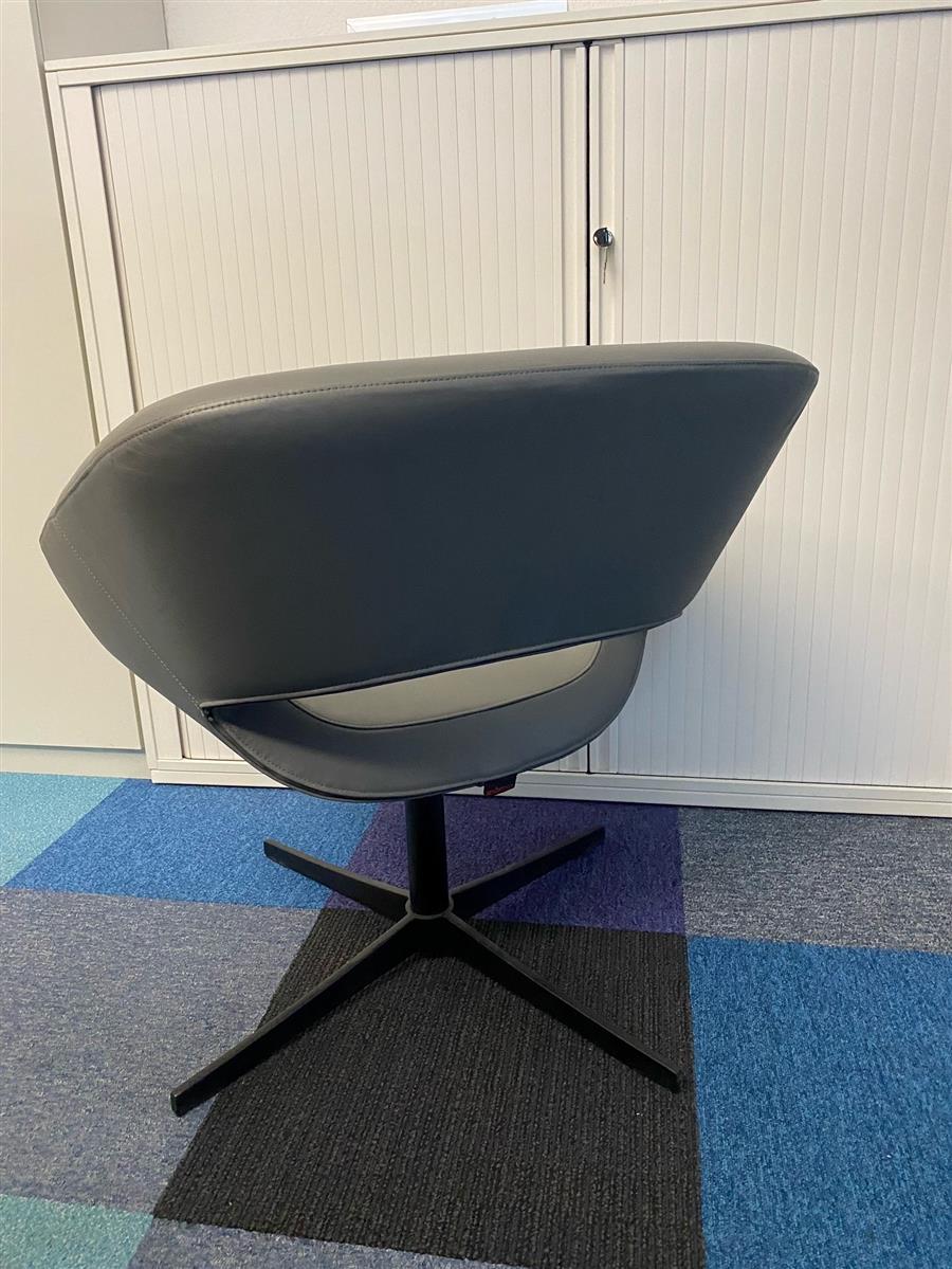 Züco Loungesessel Anthrazit Ausstellungsstück Leder