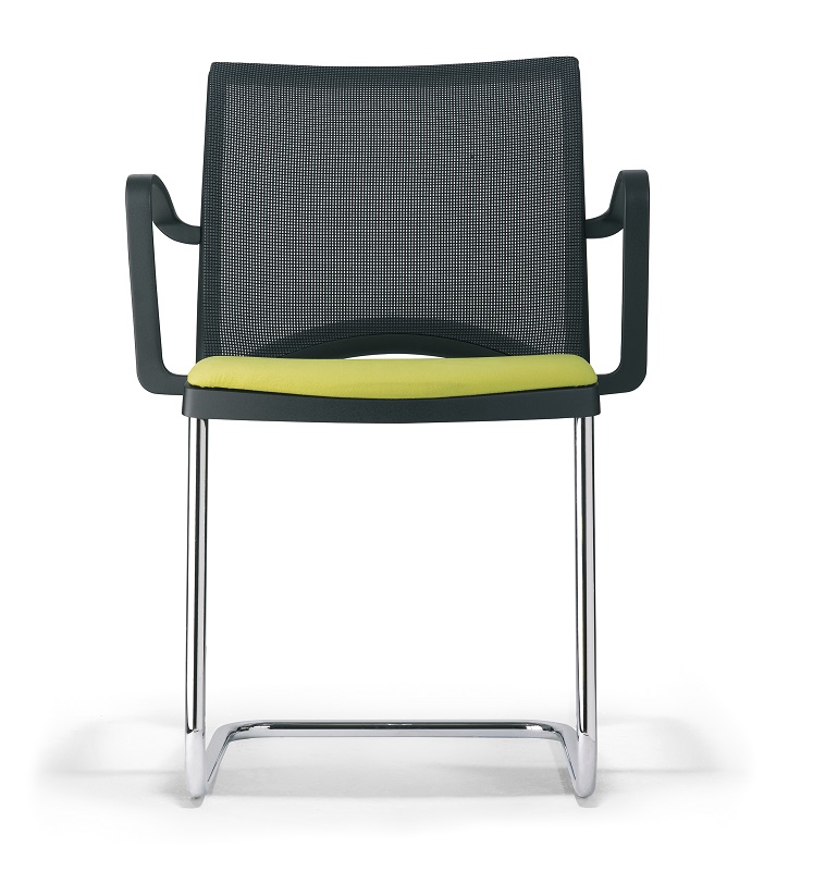 Viasit Linea Besucherstuhl Freischwinger Netz