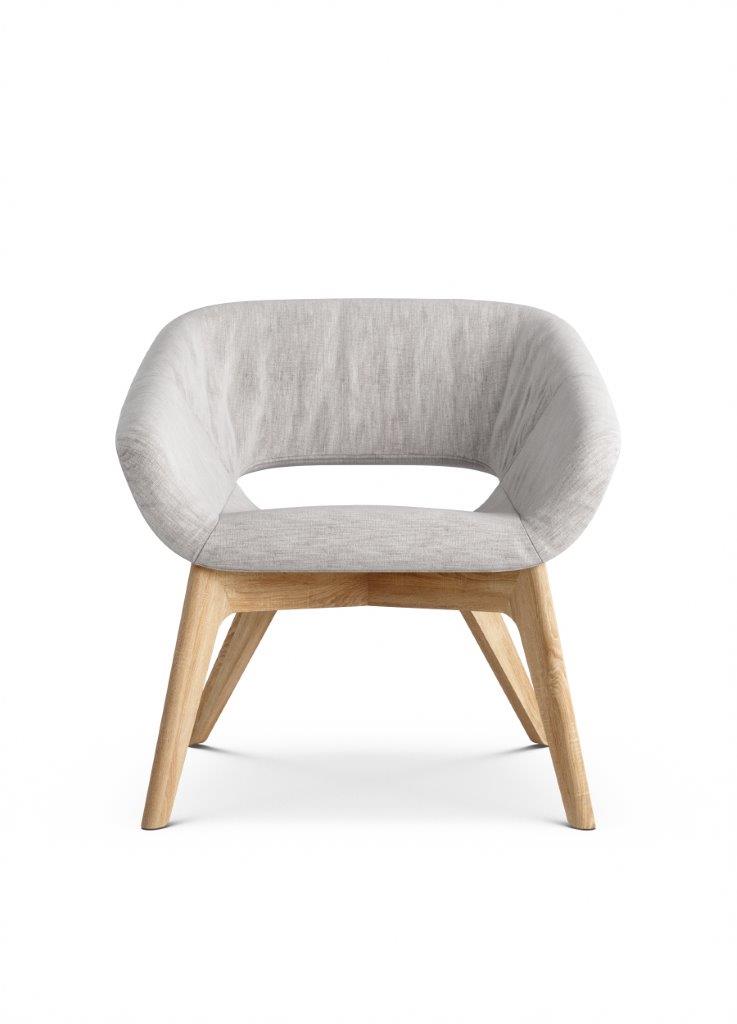 Züco Averio Loungesessel mit Holzgestell, lässig gepolstert