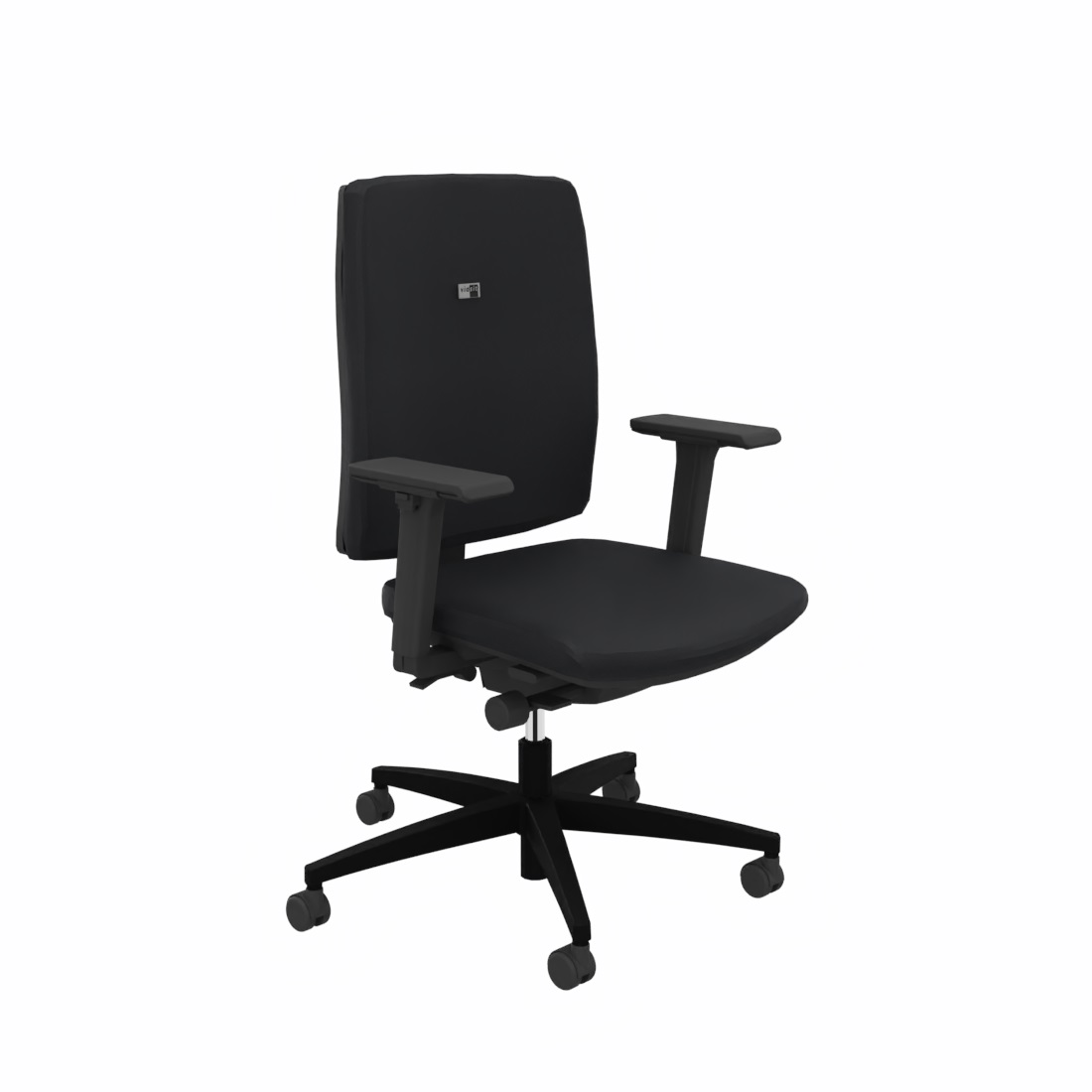 Viasit Linea Polsterrücken 52 cm in Schwarz mit 3D-Armlehnen