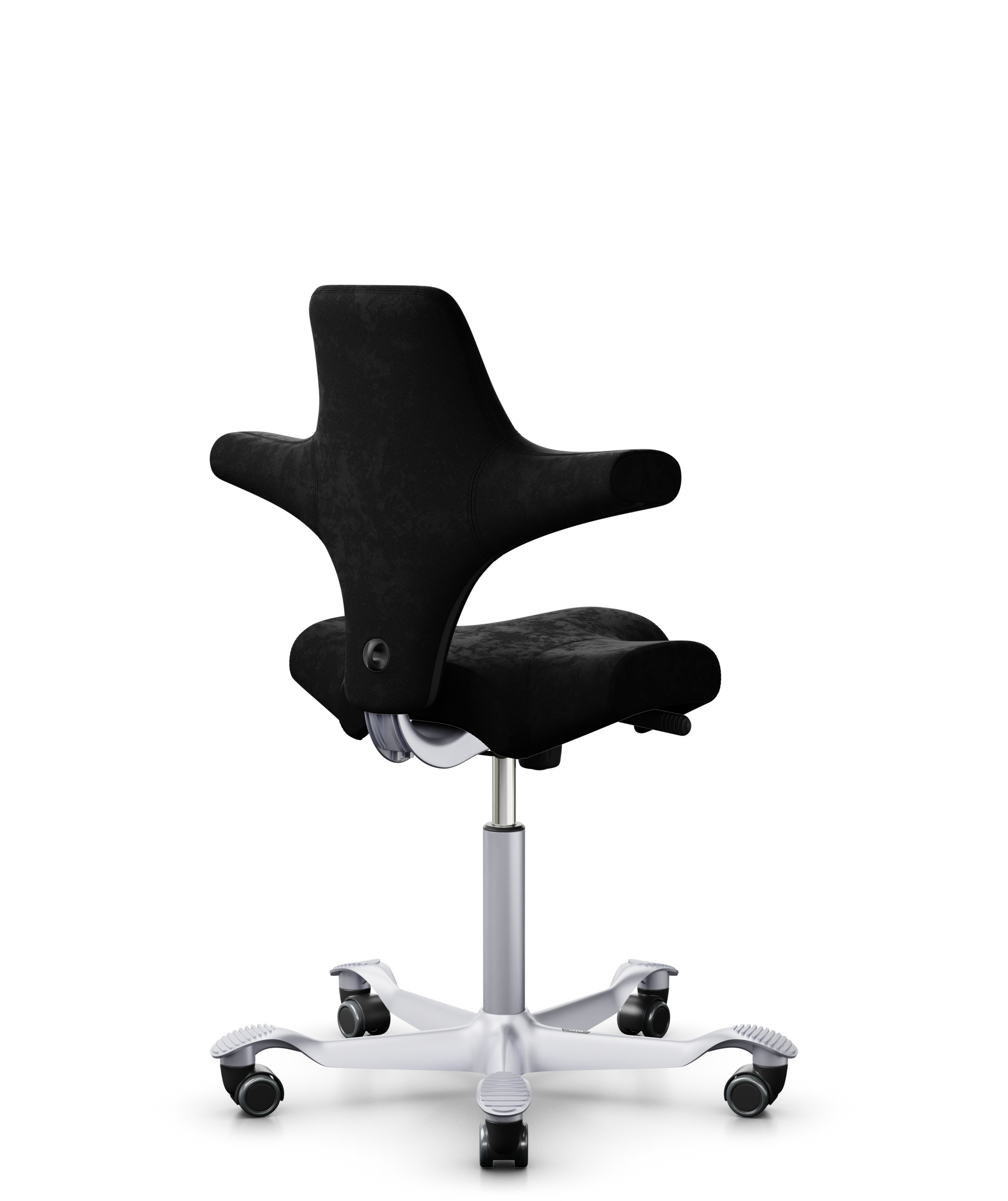 HAG Capisco 8106 Stoff Comfort+ Schwarz Gestell Silber