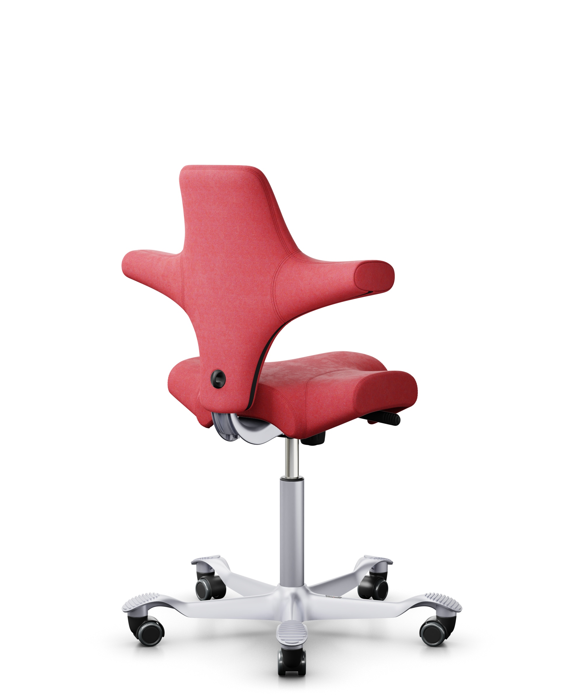 HAG Capisco 8106 Stoff Comfort+ Rot Gestell Silber