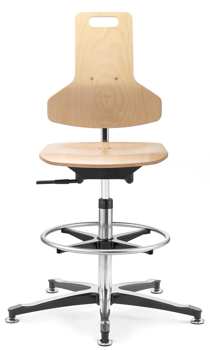 Dauphin IS 1901 Tec Holzschale Arbeitsstuhl mit Fußring frei konfigurierbar #1