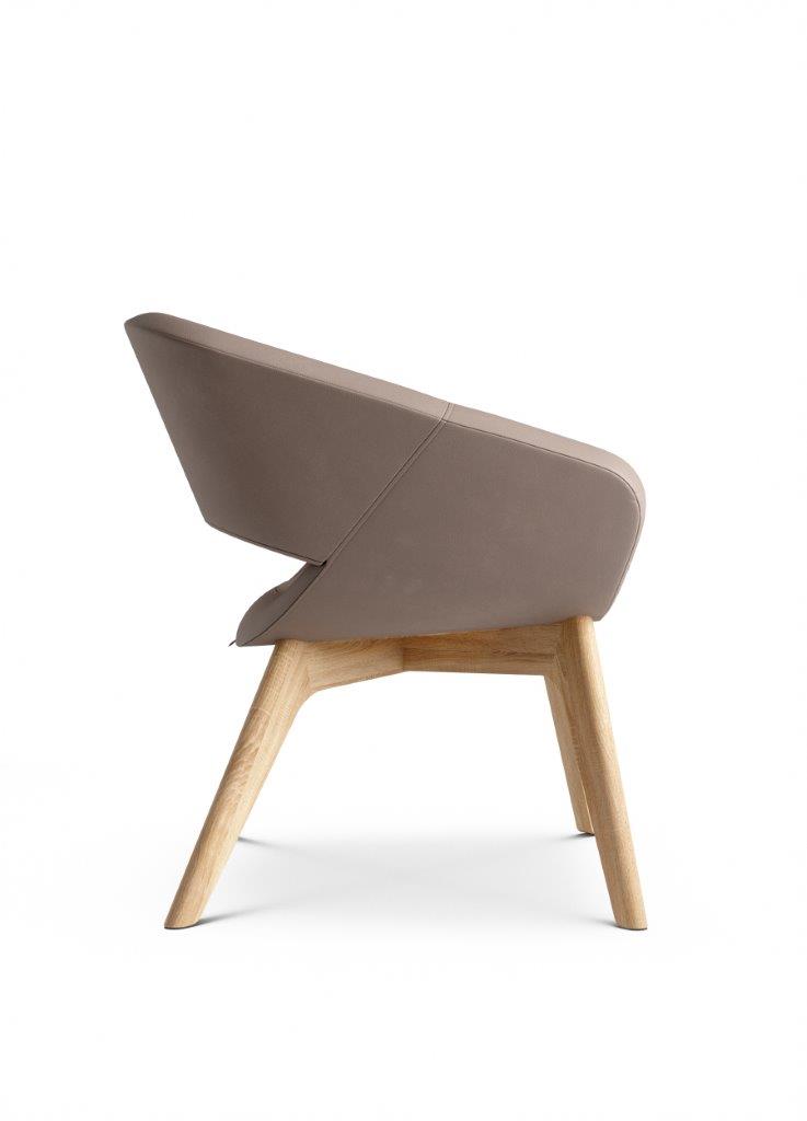 Züco Averio Loungesessel mit Holzgestell,straff gepolstert