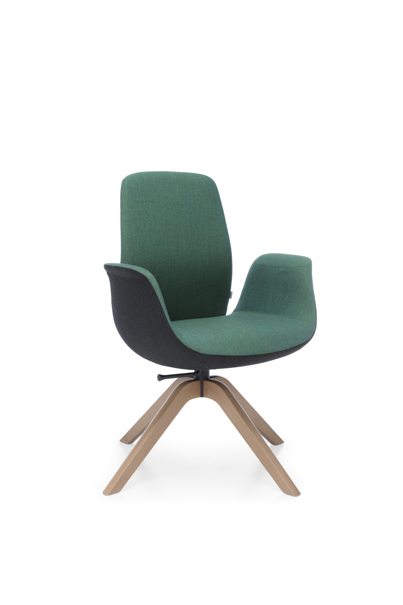 Profim Ellie Pro Bürosessel, niedrige Rückenlehne, Holzfüße