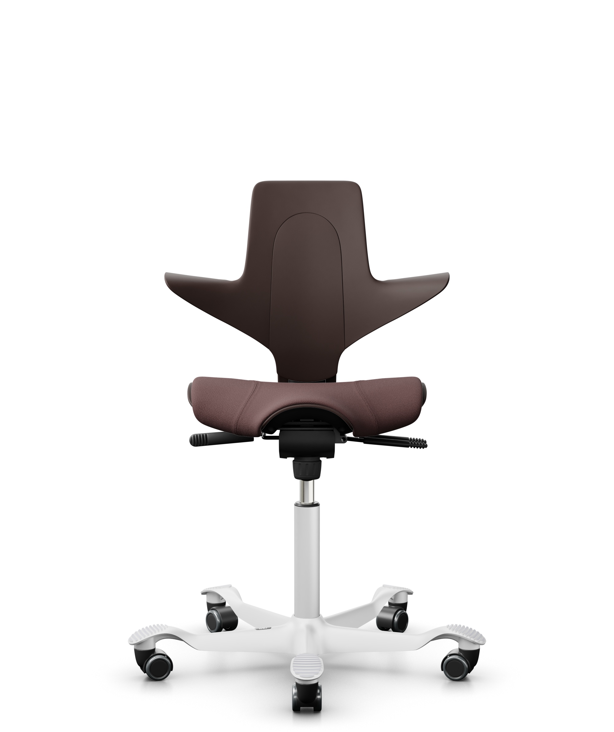 HAG Capisco 8020 Puls Drehstuhl Snowplough Gestell Weiss mit Sitzflächenmatte