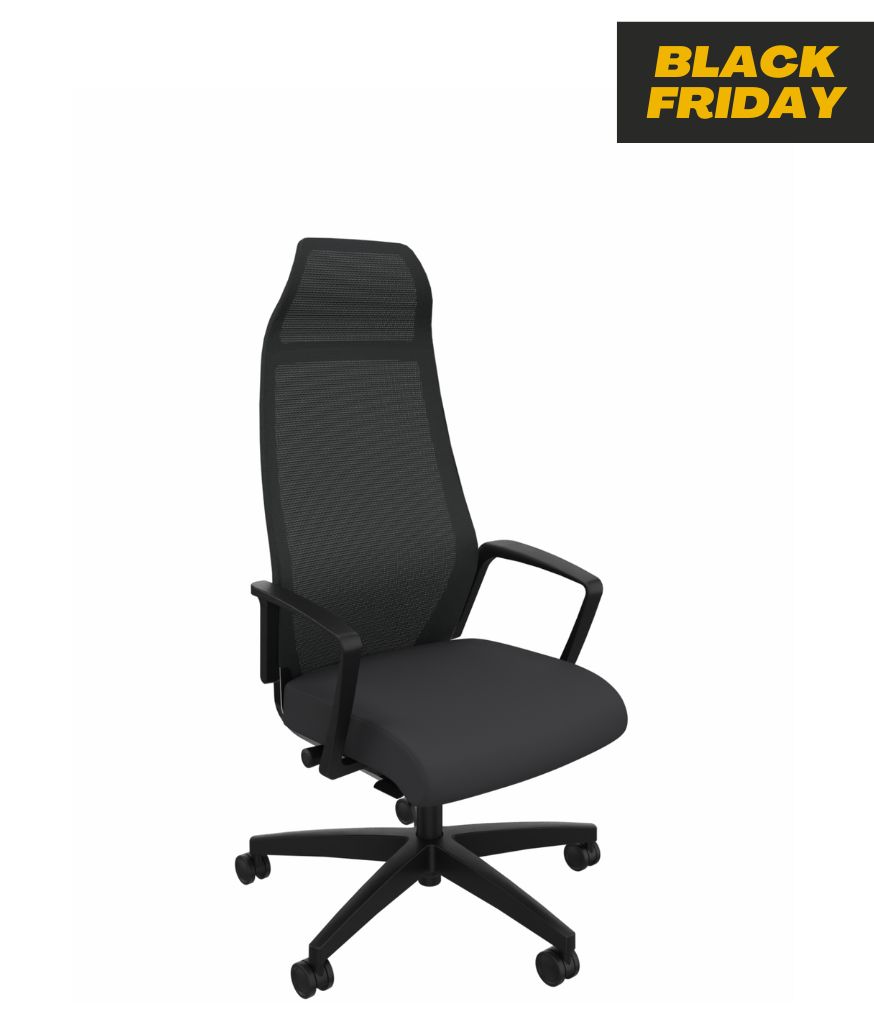 Züco Selvio 0146 Drehstuhl, hohe Netzrückenlehne mit Kopfstütze