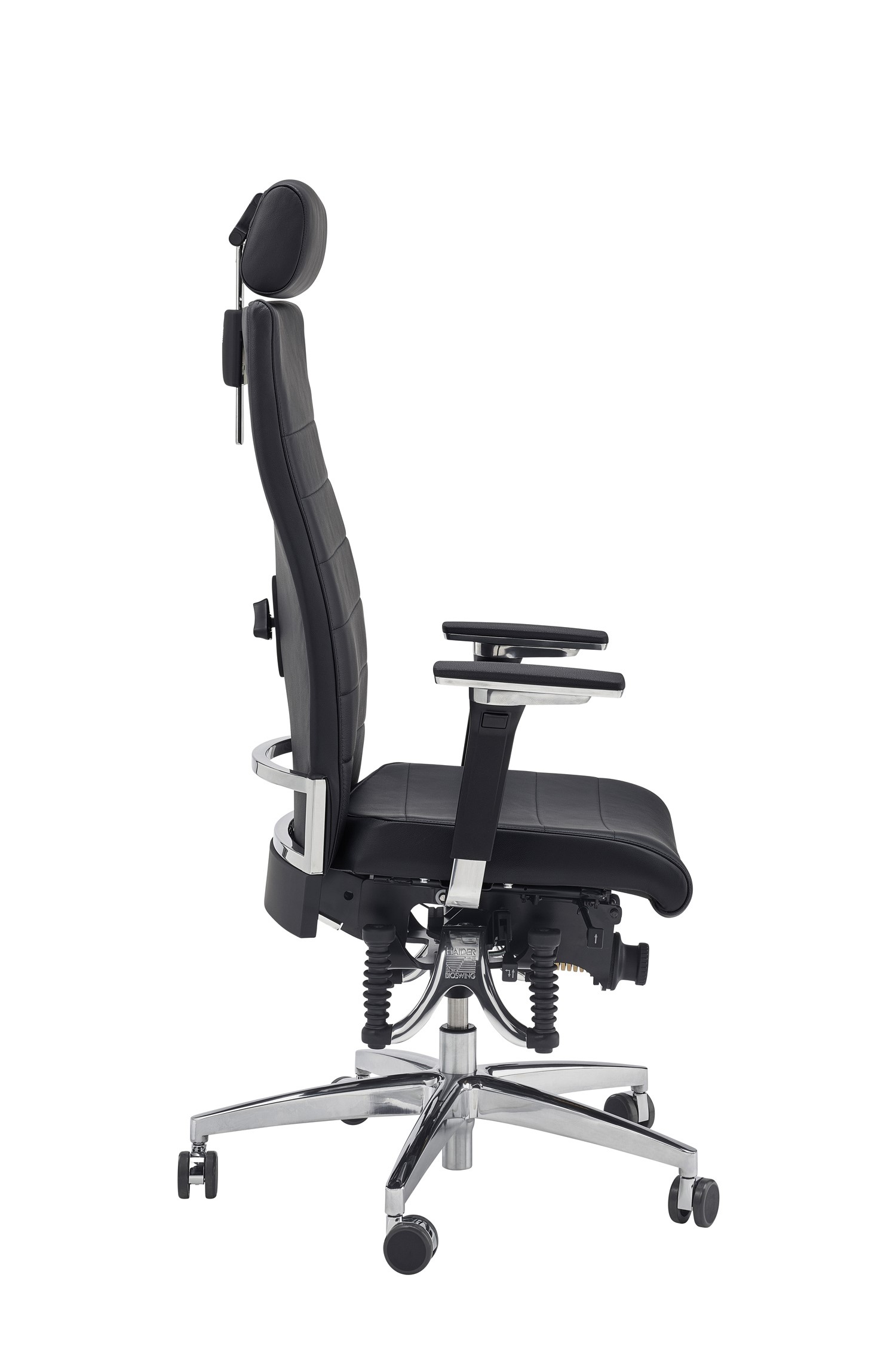 Haider Bioswing Bürodrehstuhl 670 IQ Leder mit Nackenstütze Sofort Lieferbar