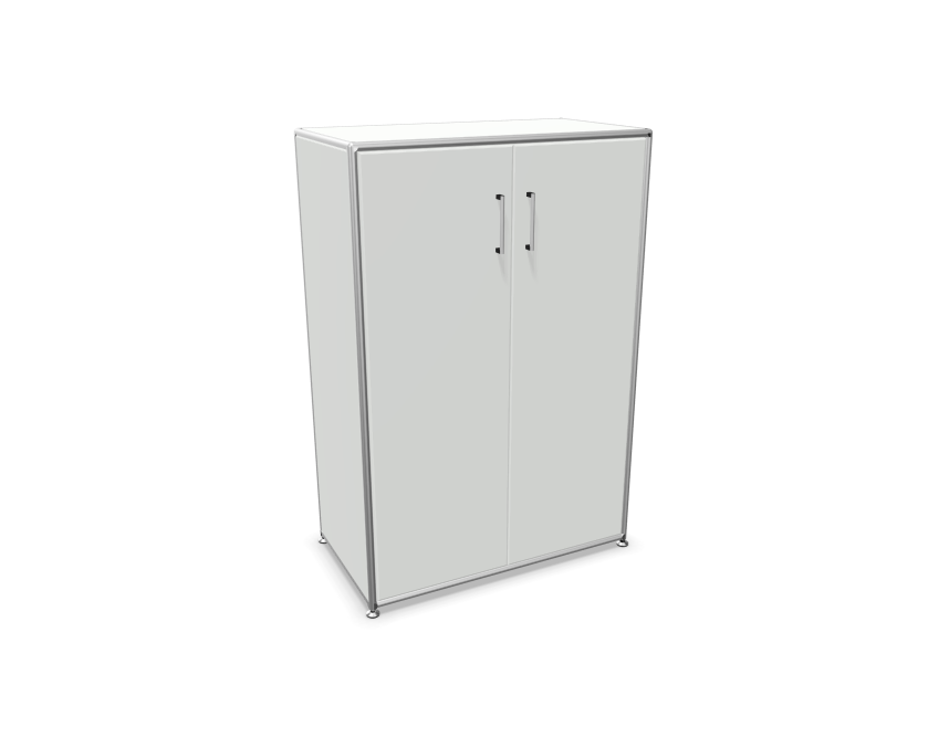 Bosse Solutions Highboard Chrom Flügeltüren weiss - Schnelllieferprogramm