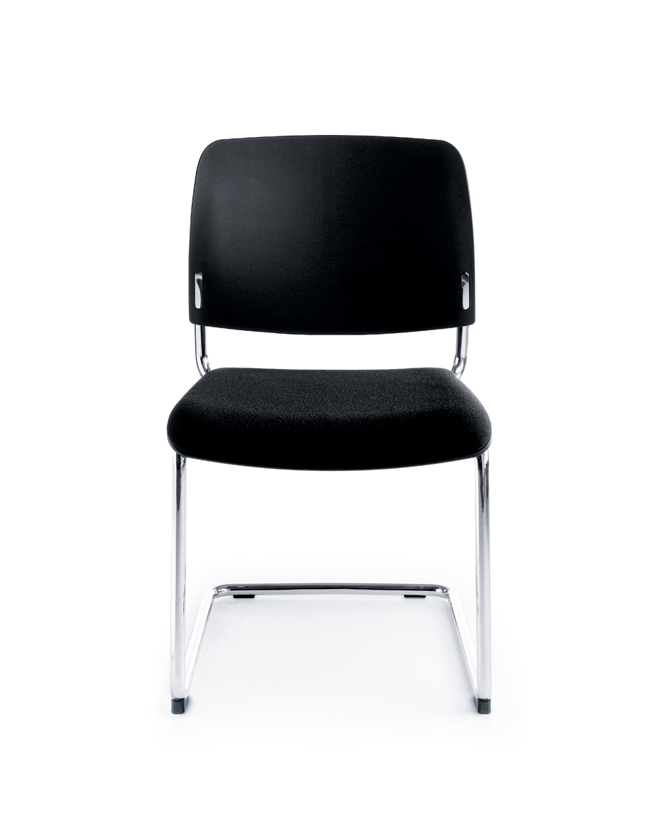 Profim Bit Konferenzstuhl, Freischwinger, Sitz gepolstert, Rückenlehne aus Kunststoff
