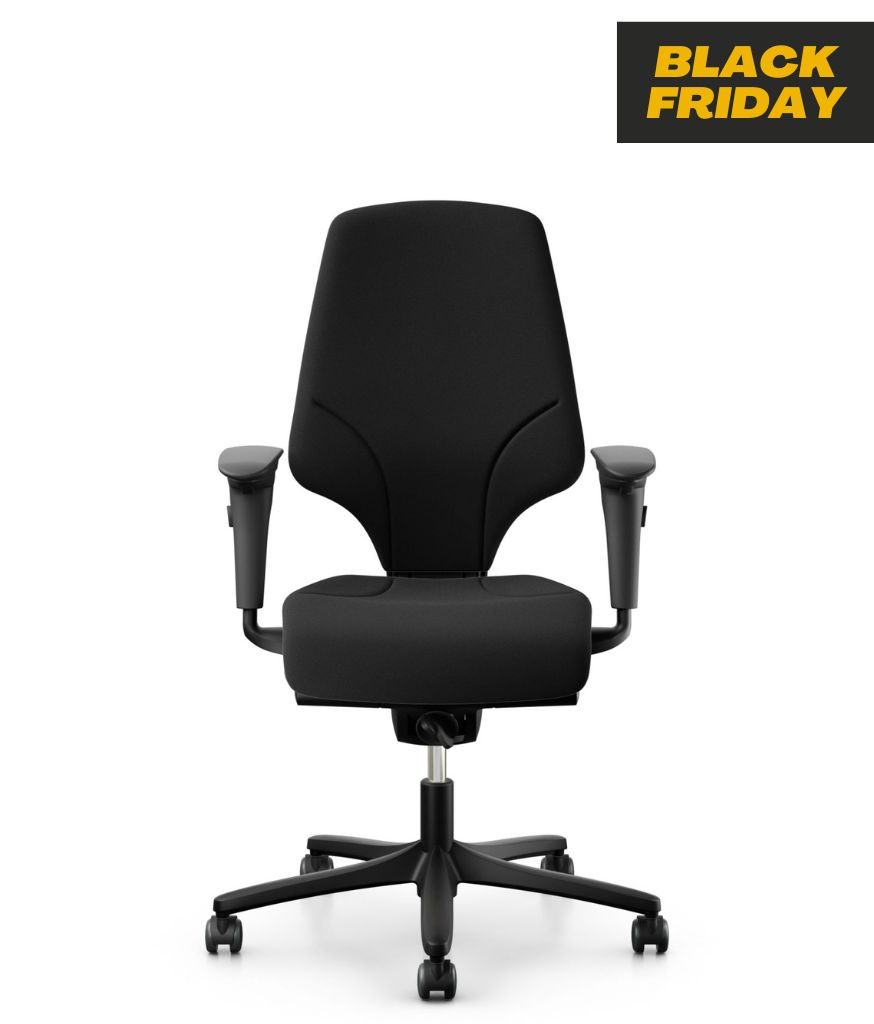 Giroflex 64 Modell 3578 Bürodrehstuhl Black Edition 4D Armlehnen