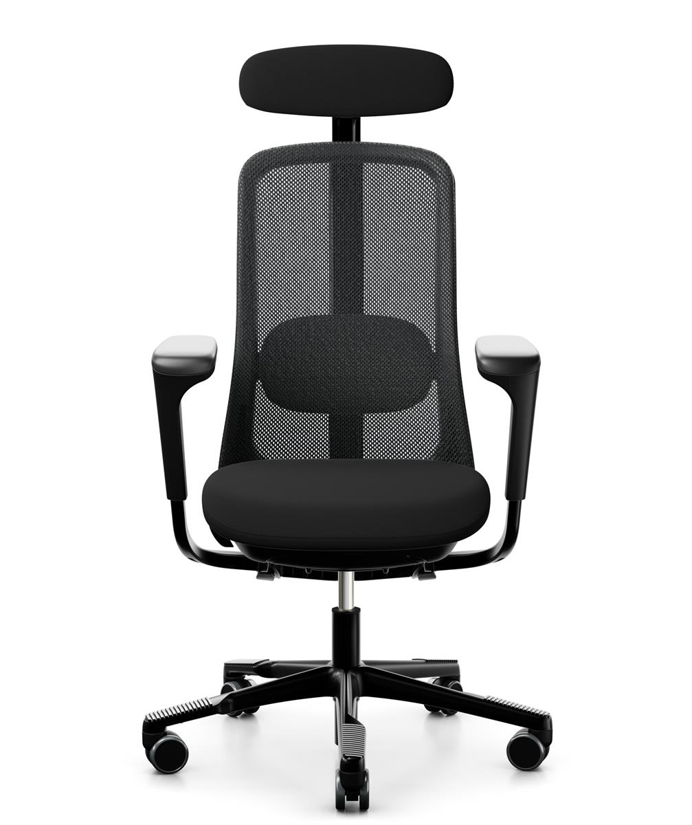 HAG SoFi 7500 Mesh Black Edition mit Kopfstütze und Slideback Xtreme Schwarz Bürodrehstuhl
