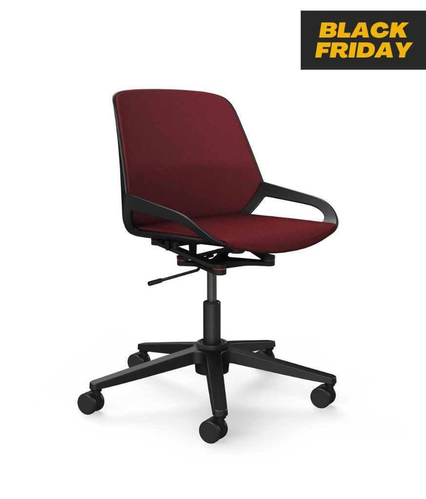 Aeris Numo-Task rot meliert - Gestell schwarz - Sofort Lieferbar