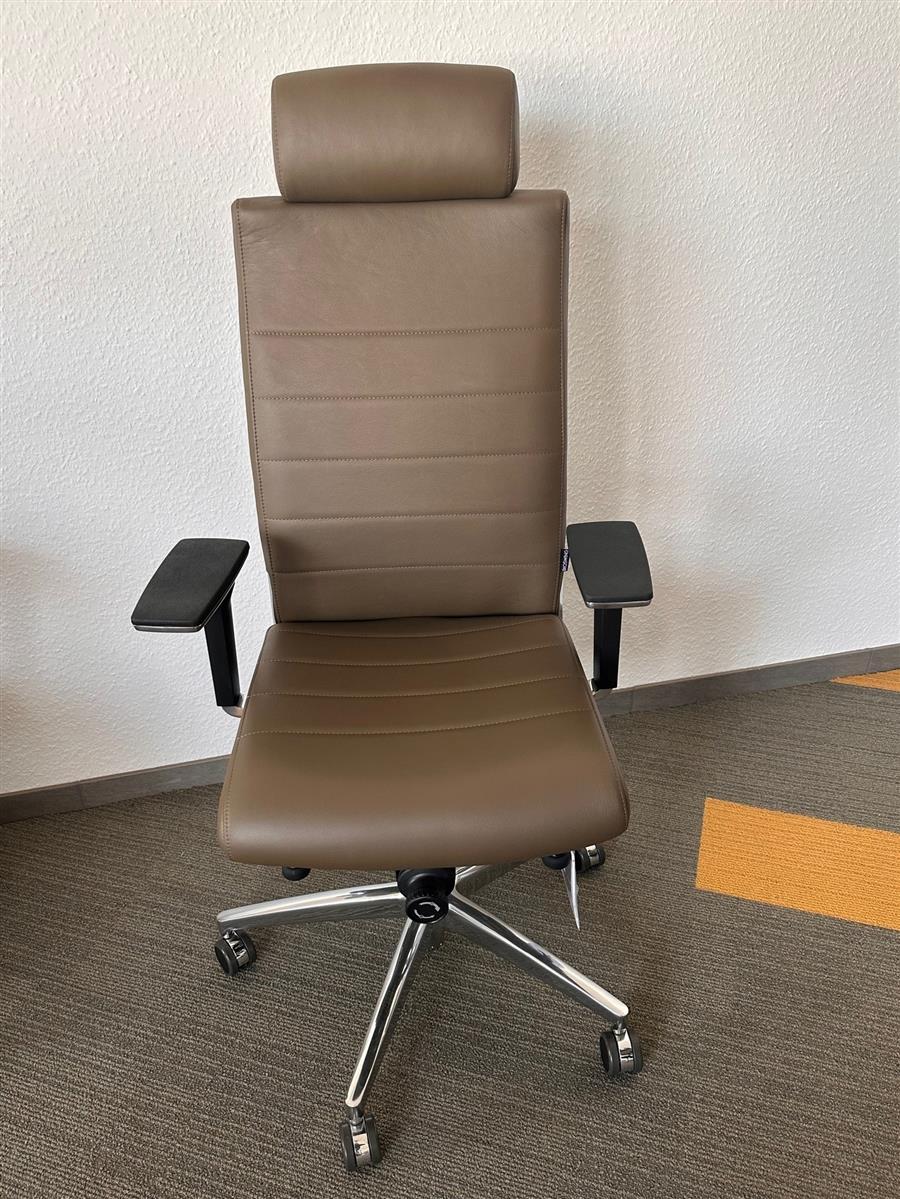 Haider Bioswing Bürodrehstuhl 660IQ Leder Braun Ausstellungsstück
