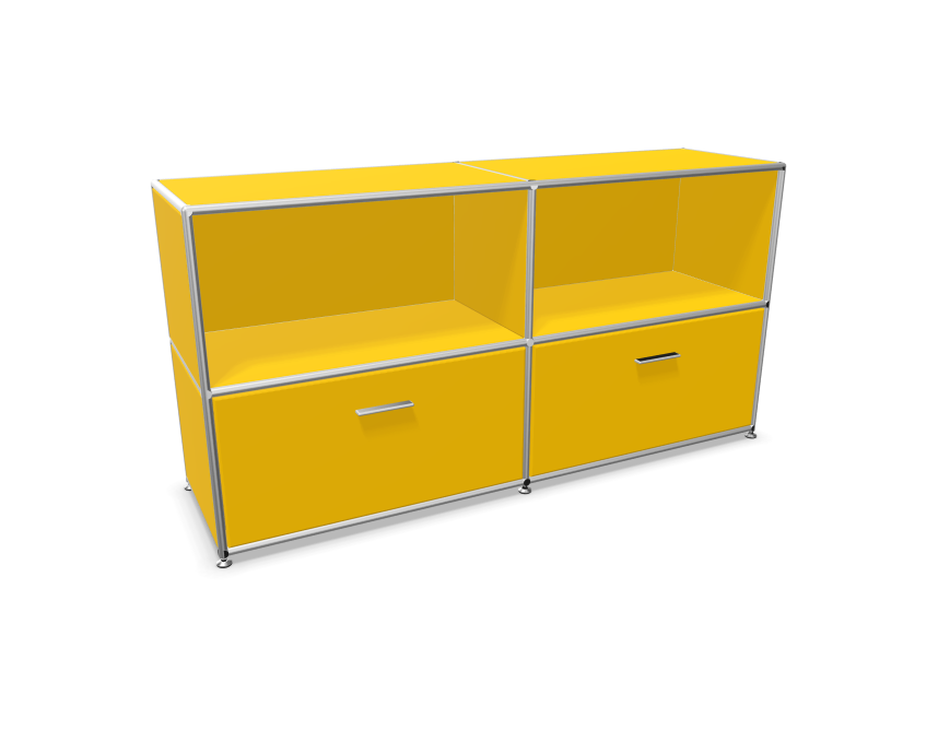 Bosse Solutions Sideboard Le Corbusier Gelb Chrom- Schnelllieferprogramm