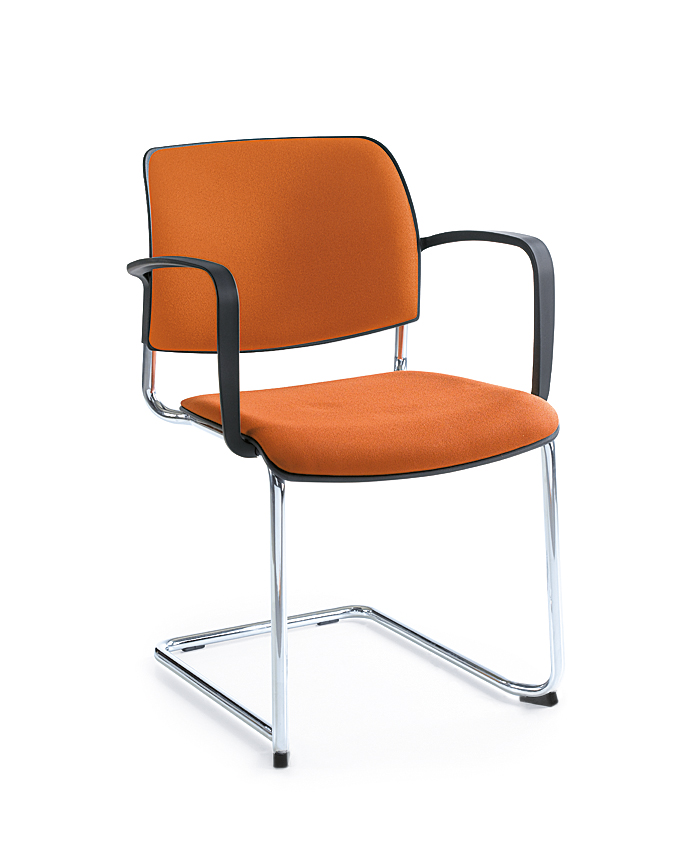 Profim Bit Konferenzstuhl, Freischwinger, Sitz und Rückenlehne gepolstert