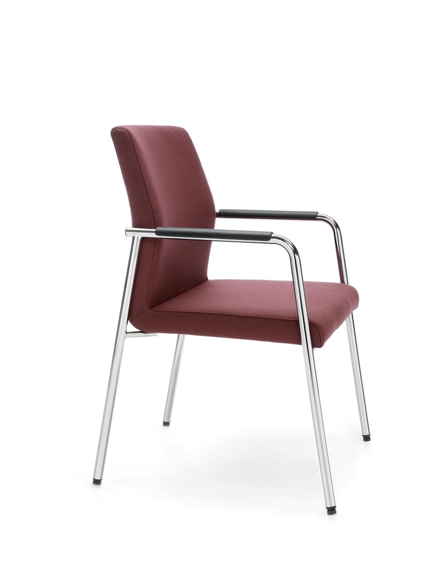 Profim Acos Pro Konferenzstuhl 4-Fuß mit Rollen, Armlehnen, nicht stapelbar