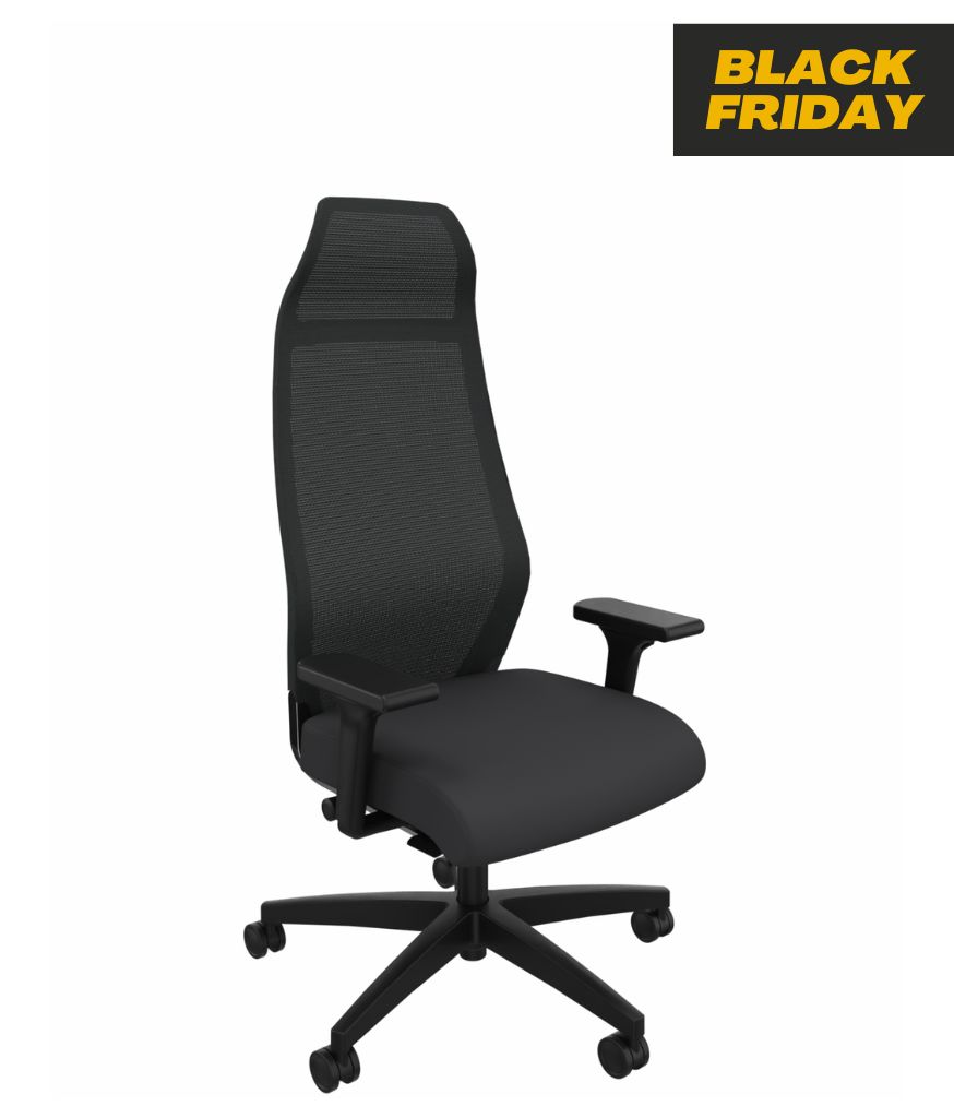 Züco Selvio 0146 Drehstuhl, hohe Netzrückenlehne mit Kopfstütze und 3F Armlehnen