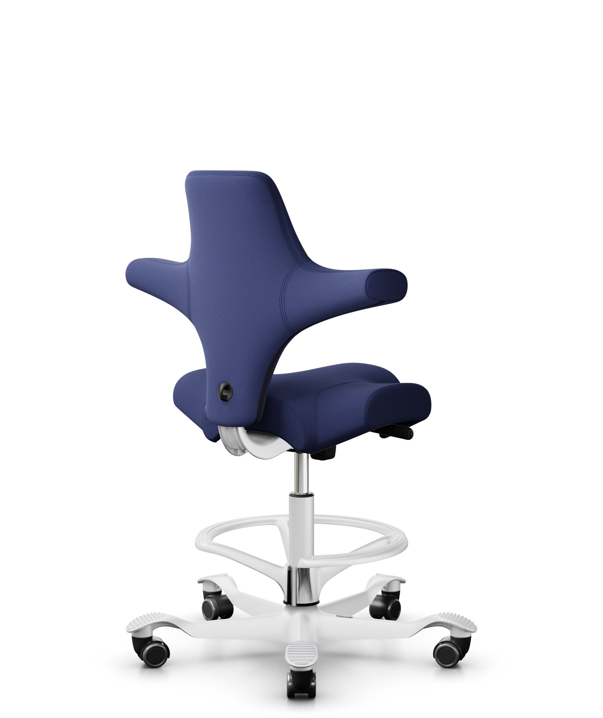 HAG Capisco 8106 Counter Stoff Xtreme Blau Gestell Weiss mit Fußring