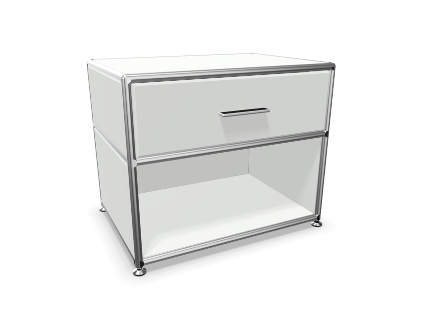 Bosse Solutions Nachttisch Chrom Weiss- Schnelllieferprogramm
