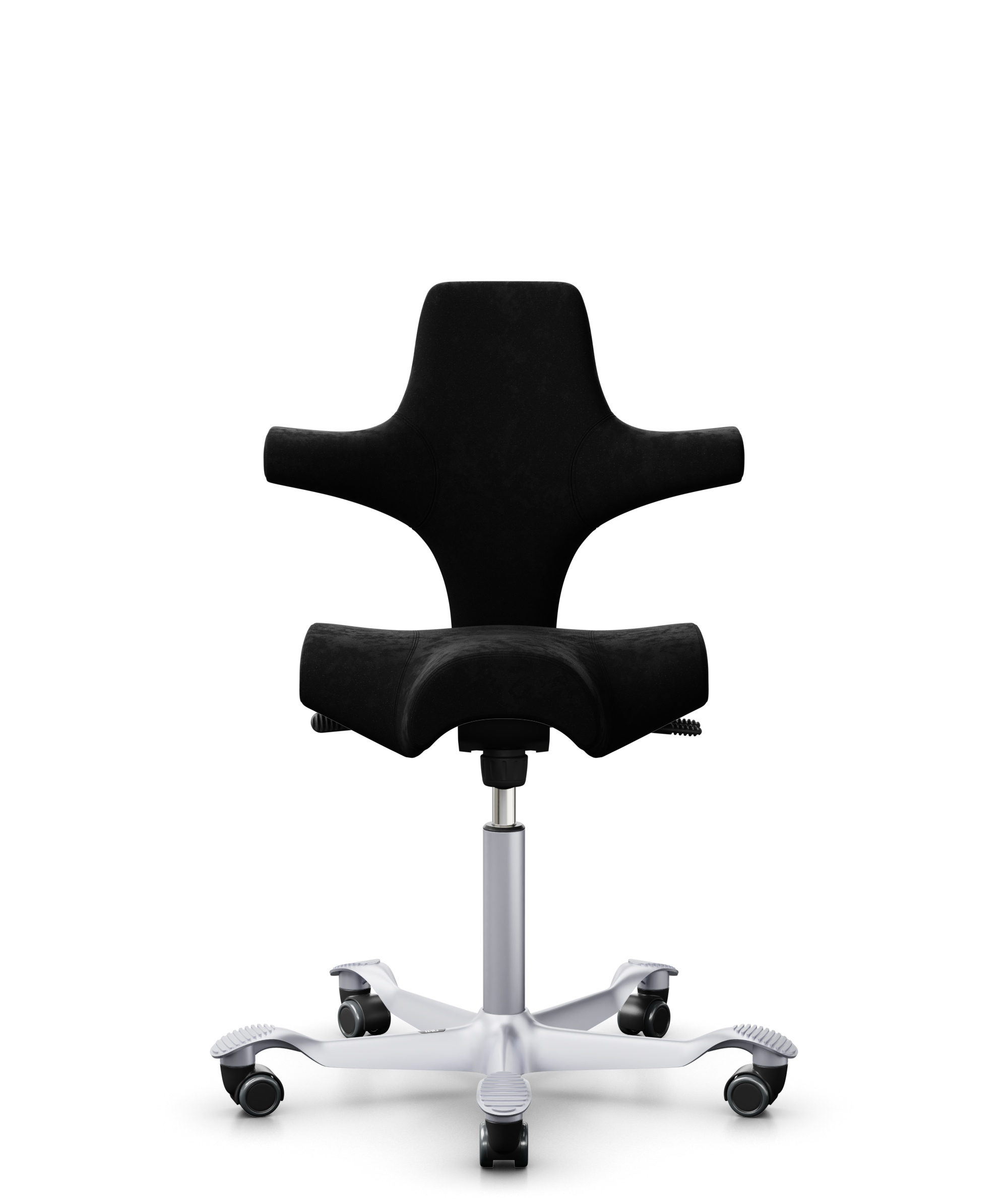 HAG Capisco 8106 Stoff Comfort+ Schwarz Gestell Silber