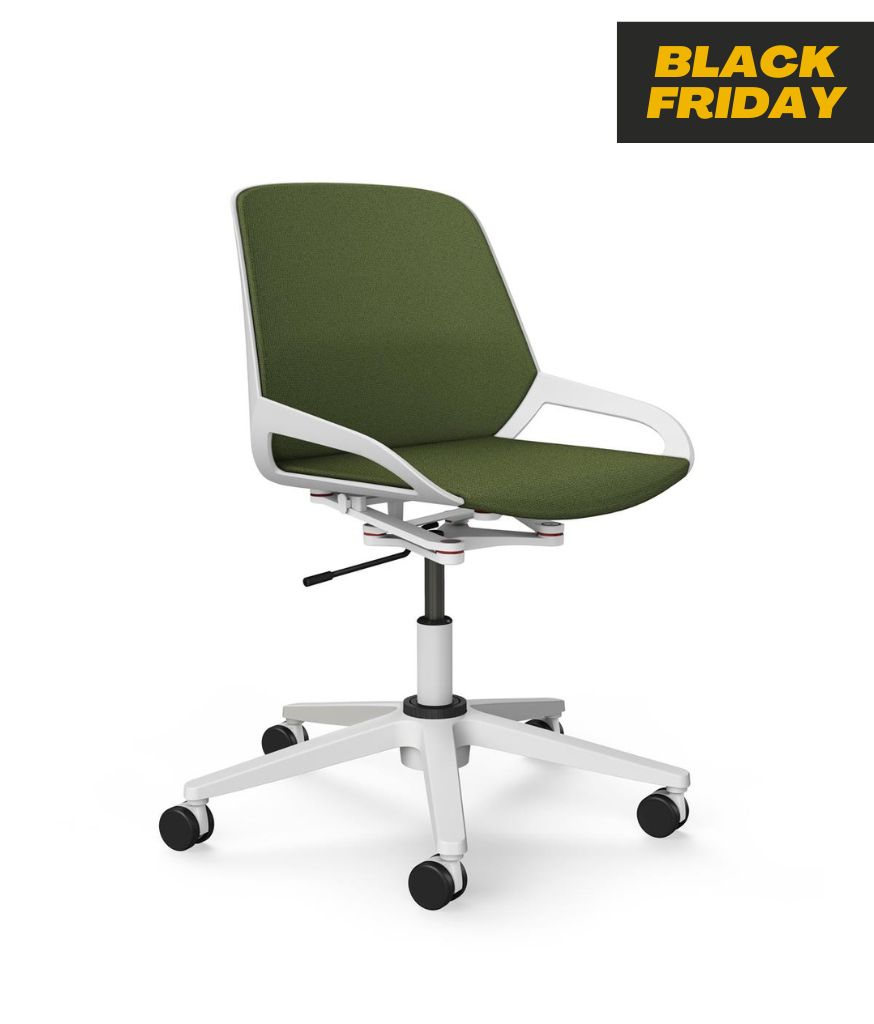 Aeris Numo-Task farngrün meliert - Gestell weiß - Sofort Lieferbar