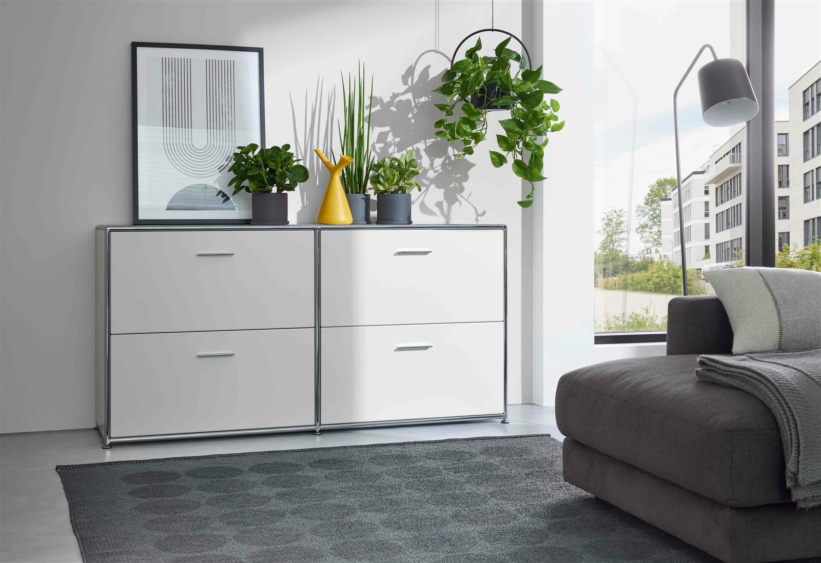 Bosse Solutions Sideboard Weiss Chrom- Schnelllieferprogramm