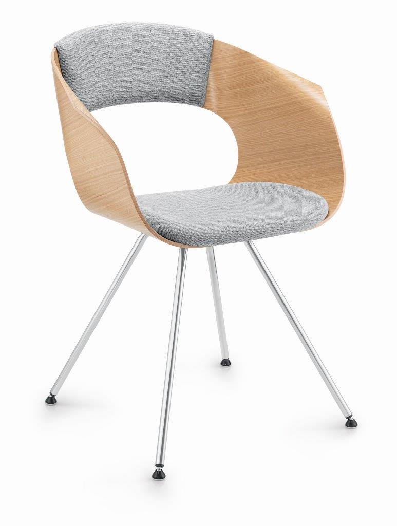 Züco Bonito Konferenzstuhl mit organischer Rückenlehne, Vierbeiner