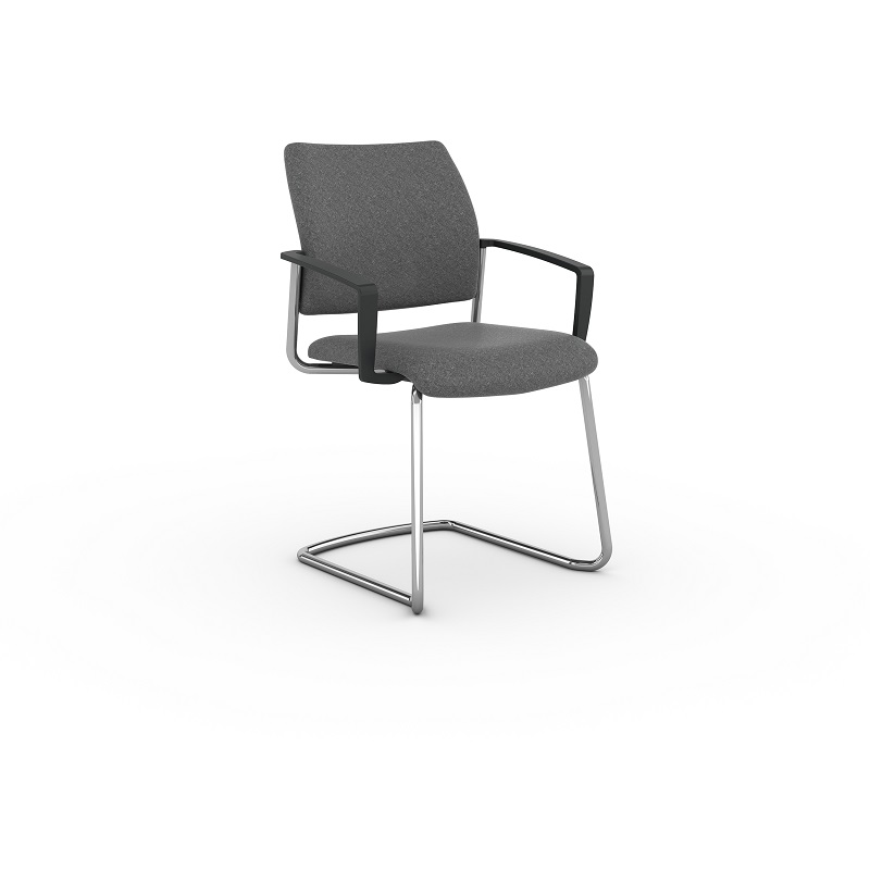 Viasit F2 Besucherstuhl Polster Halblehne Freischwinger