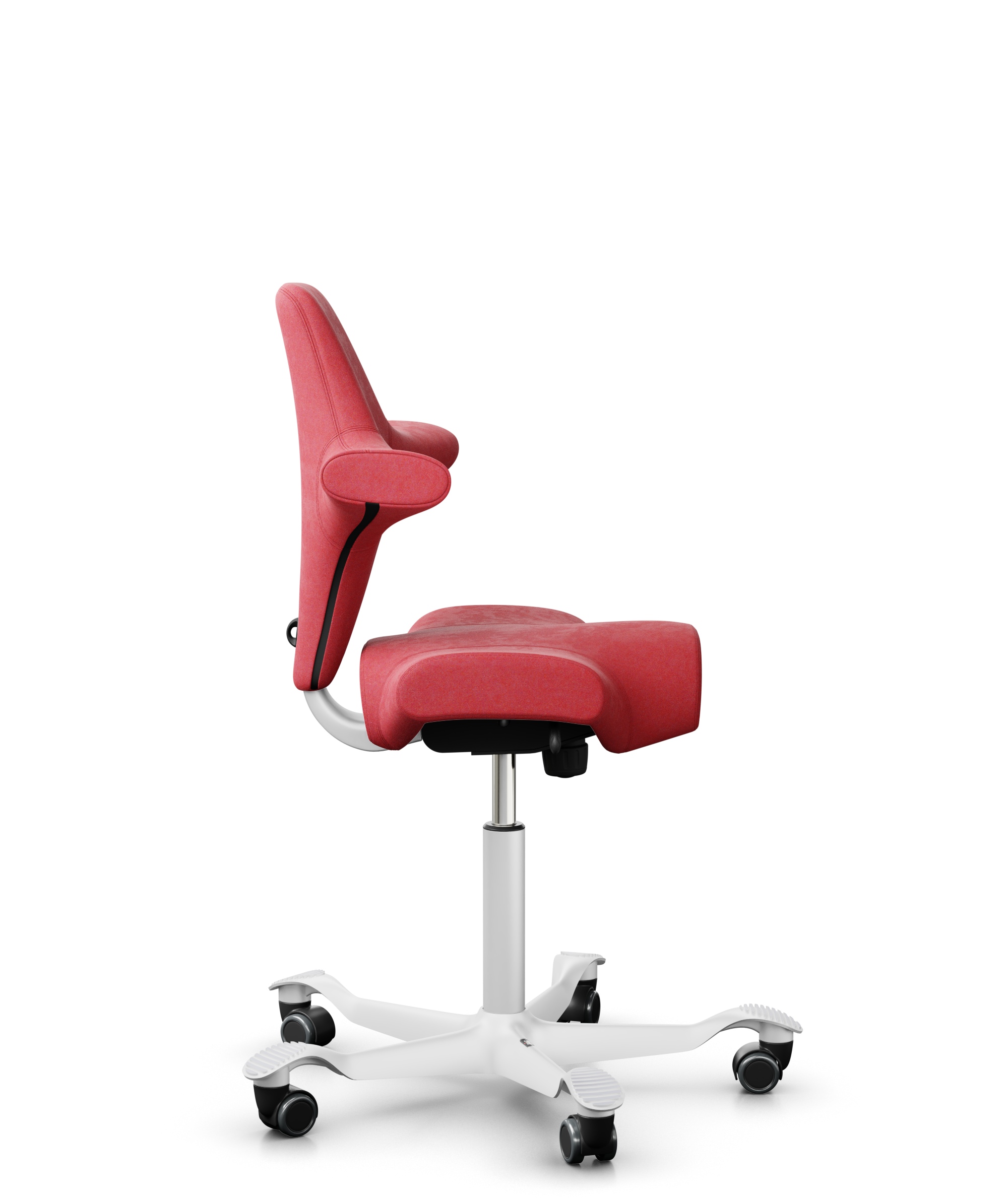 HAG Capisco 8106 Stoff Comfort+ Rot Gestell Weiss