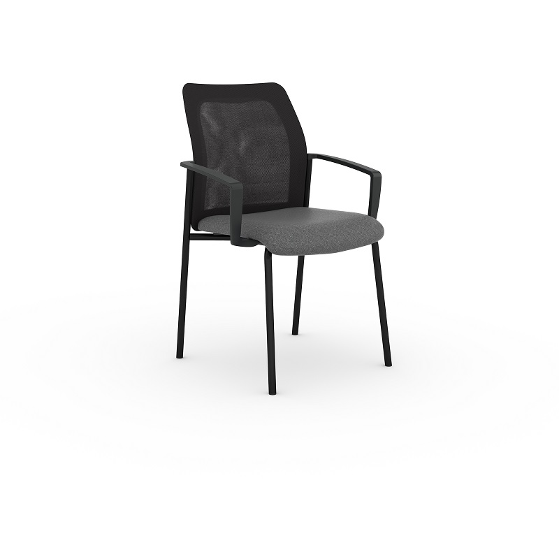 Viasit F2 Besucherstuhl Stricknetz Vierfuß