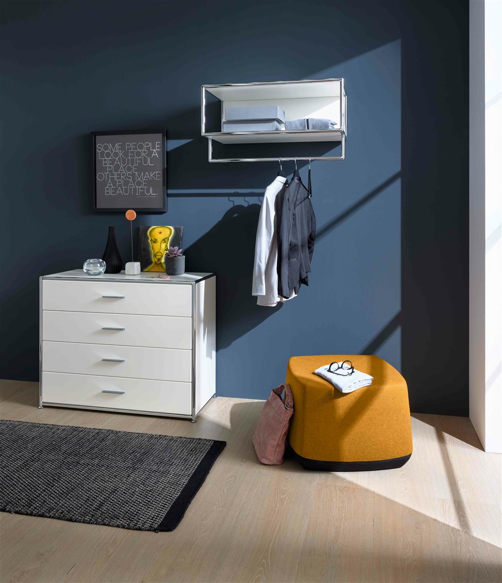 Bosse Solutions Sideboard 4 Schübe Weiss Chrom- Schnelllieferprogramm