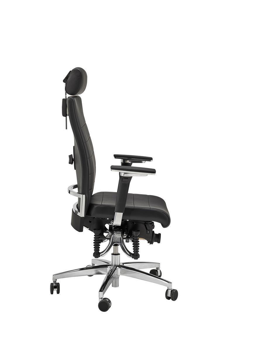 Haider Bioswing Bürodrehstuhl 660 IQ Leder m. Nackenstütze Sofort Lieferbar