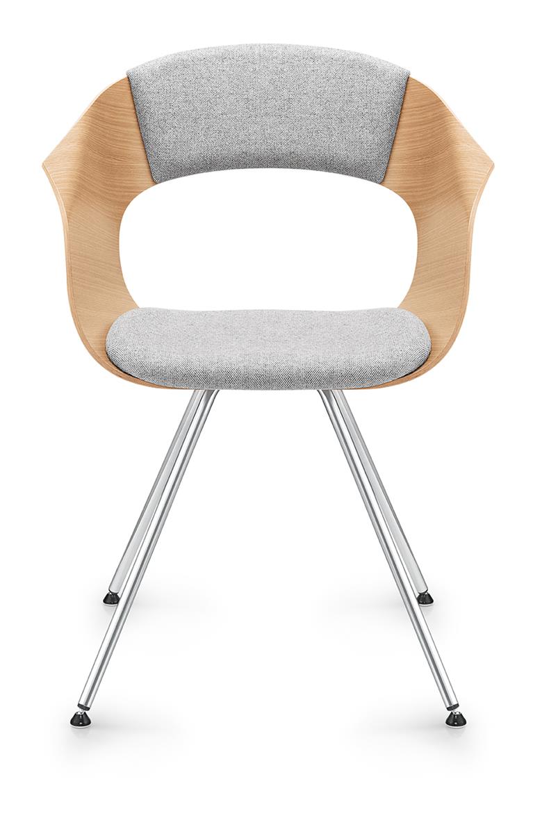 Züco Bonito Konferenzstuhl mit organischer Rückenlehne, Vierbeiner